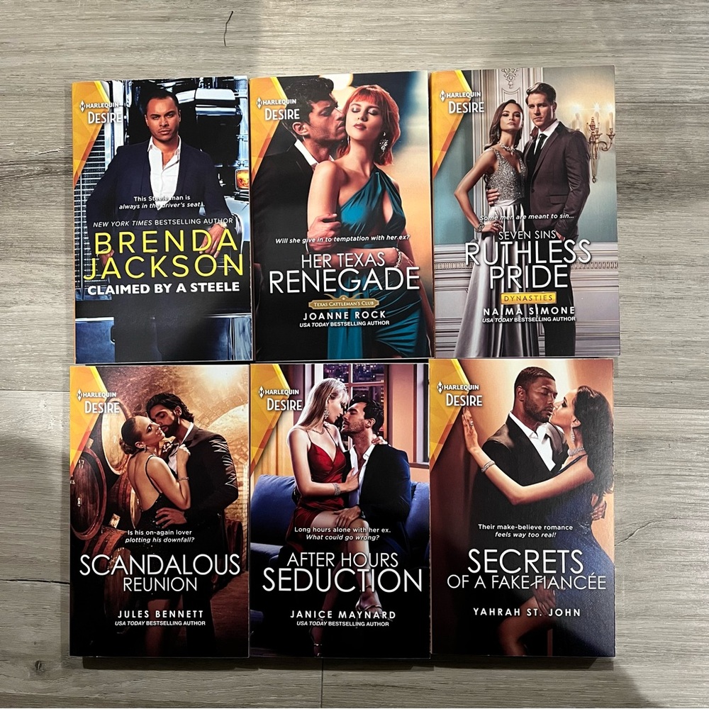 6 NWT Harlequin Desire Paperback Romance Novels